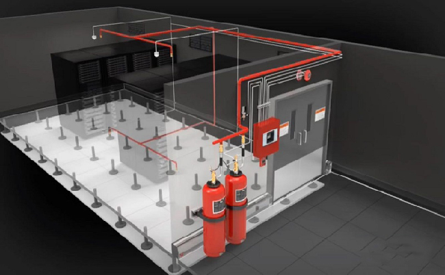 機(jī)房氣體滅火系統(tǒng)示意圖